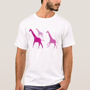 T-shirt Girafes en course (Violet)