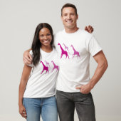 T-shirt Girafes en course (Violet) (Unisexe)