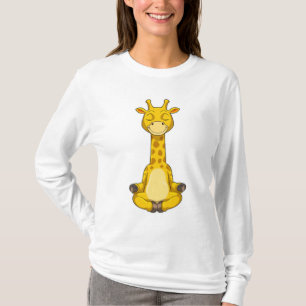 T-shirt Giraffe à la méditation de Yoga