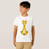 T-shirt Giraffe à la méditation de Yoga (Devant entier)