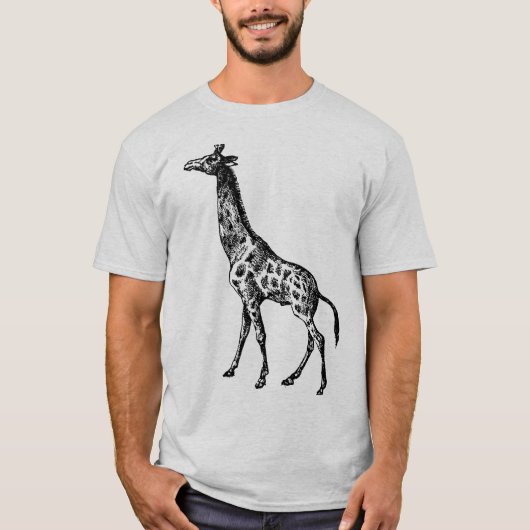 T-shirt Giraffe antique sur Sac fourre-tout (Devant)