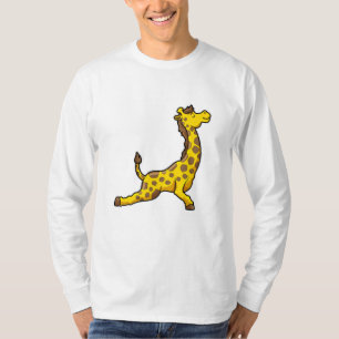 T-shirt Giraffe au Yoga Stretching exercices Leg