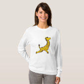 T-shirt Giraffe au Yoga Stretching exercices Leg (Devant entier)