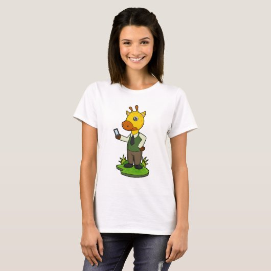 T-shirt Giraffe avec mobile (Devant entier)