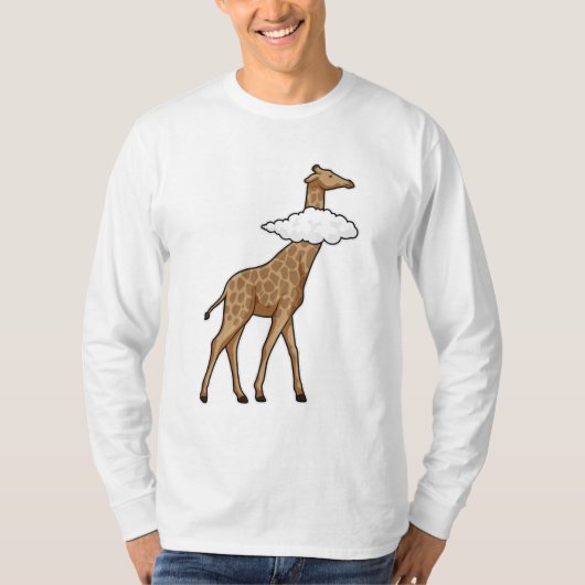 T-shirt Giraffe avec nuage (Devant)