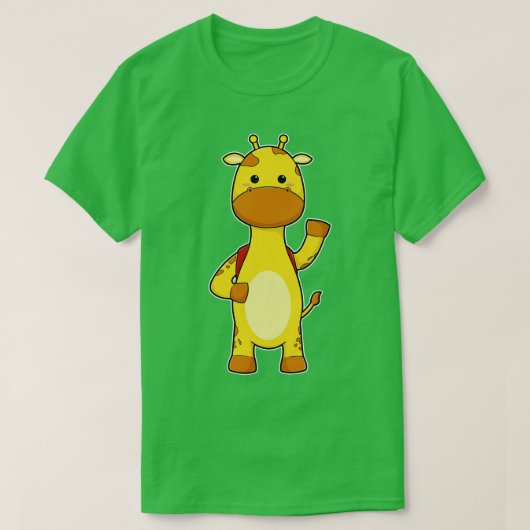 T-shirt Giraffe avec sac à dos (Design devant)