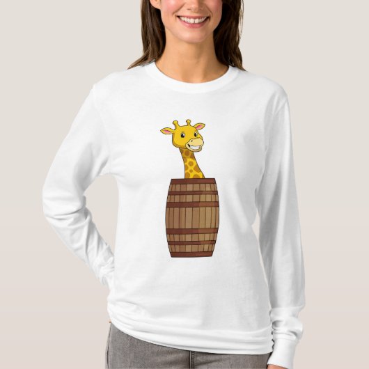 T-shirt Giraffe avec tonneau (Devant)
