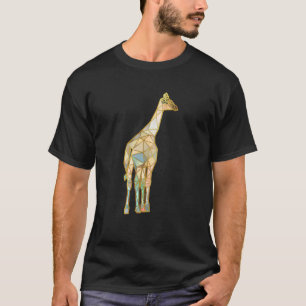 T-shirt Giraffe Behind Geometric Lines