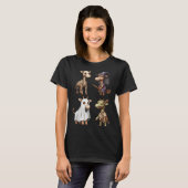 T-shirt Giraffe Boo Zombie sorcière Halloween femmes costu (Devant entier)