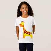 T-Shirt Giraffe Cartoon mignonne (Devant entier)
