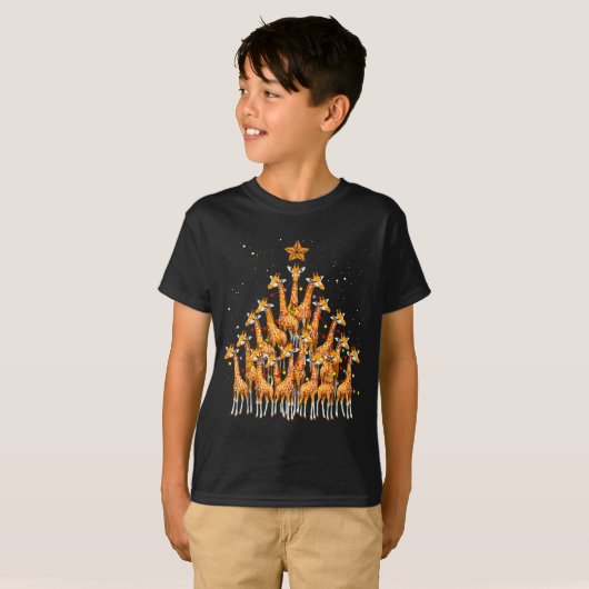 T-shirt Giraffe Christmas Tree Giraffe Xmas Tree Women (Devant entier)