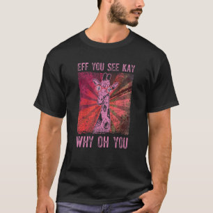 T-shirt Giraffe cool Avec Lunettes
