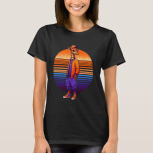 T-shirt Giraffe cool Style urbain moderne Sunset Art rétro