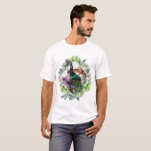 T-shirt Giraffe Cosmique - Potrait Avec Temps Voyage, Crân (Devant entier)