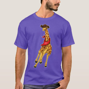 T-shirt Giraffe Cowboy Cowboy casquette