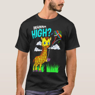 T-shirt Giraffe Cute Avec Un Cerf-volant Pour Enfants Gira