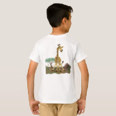 T-shirt Giraffe de la Parade Animale (Dos entier)