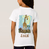 T-Shirt Giraffe de l'animal du parti (Dos)