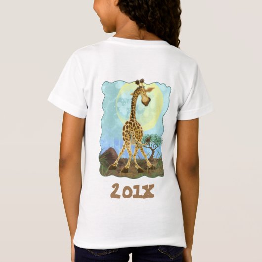 T-Shirt Giraffe de l'animal du parti (Dos)