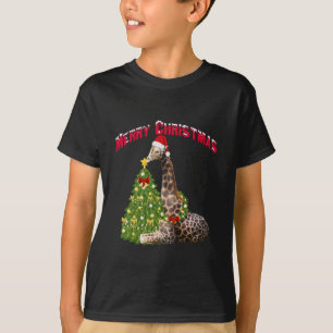 T-shirt Giraffe de Noël