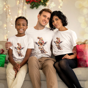 T-Shirt Giraffe de Noël cosy