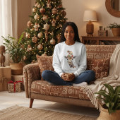 T-shirt Giraffe de Noël cosy, sur mesure