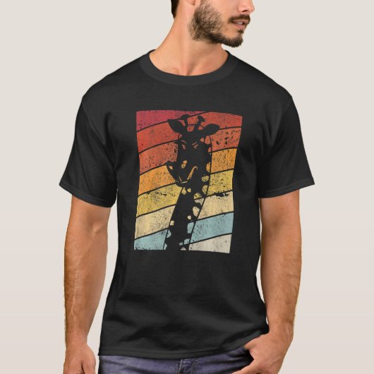 T-shirt Giraffe Design A Retro Style Giraffe Premium (Devant)