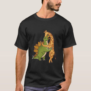 T-shirt Giraffe Dinosaur Hug Love Dino Animaux Safari Hall