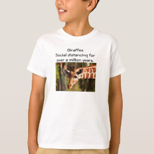 T-shirt Giraffe Distancing Social Six Pieds