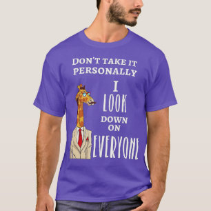 T-shirt Giraffe Drôle est je regarde tout le monde Giraffe
