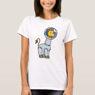 T-shirt Giraffe en astronaute dans la sphère de verre