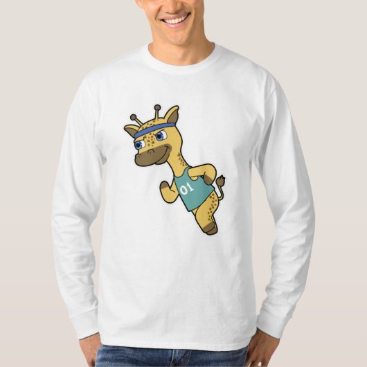 T-shirt Giraffe en Jogger à Running avec Headband (Devant)