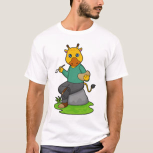 T-shirt Giraffe en peintre avec pinceau