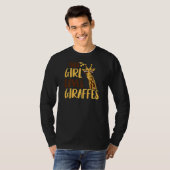T-shirt Giraffe Enfants Cette fille aime les girafes (Devant entier)