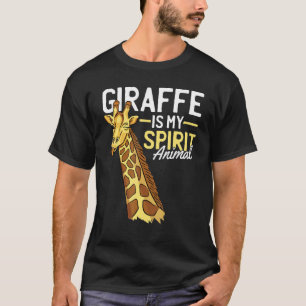 T-shirt Giraffe Est Mon Esprit Animal Safari Wink