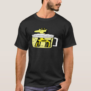 T-shirt Giraffe Et Bière Nouveauté Graphisme Aimé Tee