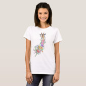 T-shirt Giraffe florale (Devant entier)