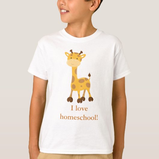 T-shirt Giraffe Fun Homeschool (Devant)