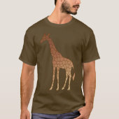 T-shirt Giraffe géométrique moderne, cuivre et Brown (Devant)