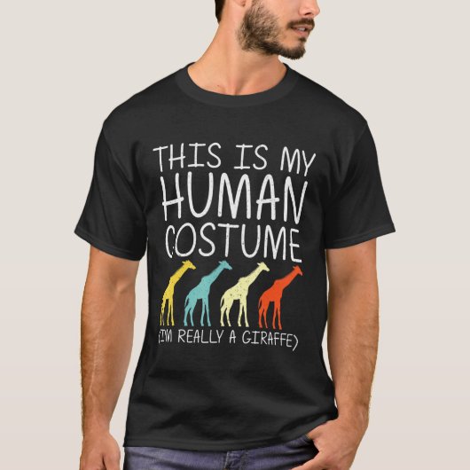 T-shirt Giraffe Halloween Costume humain Ruminant Okapi Ea (Devant)