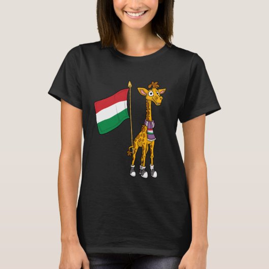 T-shirt Giraffe Hongrie Fan Hongrie (Devant)