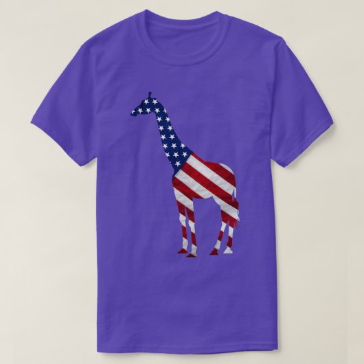 T-shirt Giraffe Independence Day Boys Girls 4 juillet (Design devant)