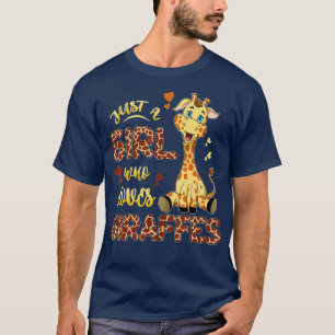 T-shirt Giraffe Juste Une Fille Qui Aime Les Giraffes Cade