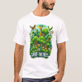 T-shirt Giraffe majestueuse en Harmonie forestière (Devant)