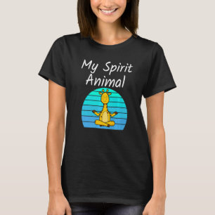 T-shirt Giraffe Mon Esprit Animal Relaxant Médiation Yoga