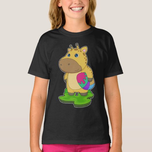 T-shirt Giraffe OEuf de Pâques (Devant)