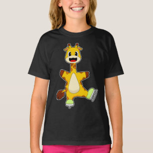 T-shirt Giraffe Patinage sur glace Patins sur glace