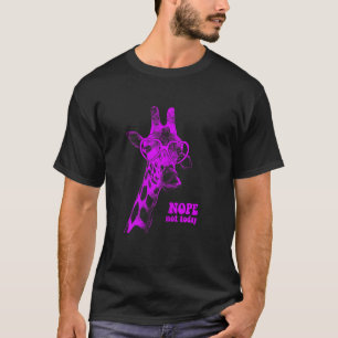 T-shirt Giraffe Rose Avec Lunettes De Coeur