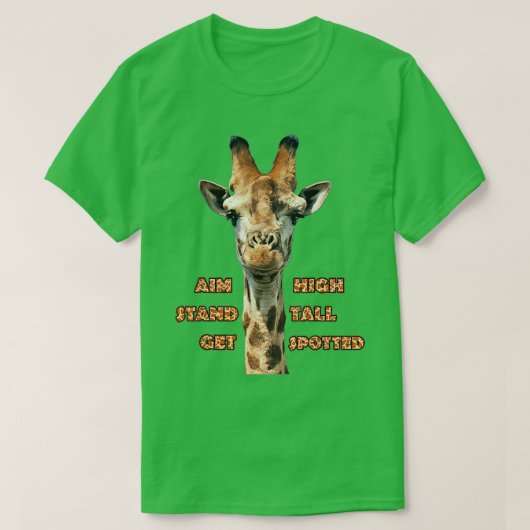T-shirt Giraffe Safari Tall Jungle Afrique Cadeau mignon (Design devant)
