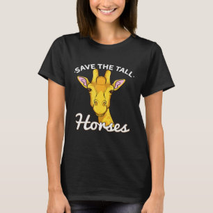 T-shirt Giraffe Sauvez Les Grands Chevaux Zoo Keeper